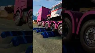 Truck vs Speed bumps | BeamNG Drive  #shortvideo #beamngdrive #simulation #india #truck #speedbump
