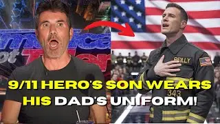Son of 9/11 Firefighter Wears His Father's Uniform and Sings &mdash; Simon Breaks Down