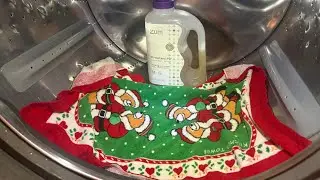 CHRISTMAS SPECIAL: Whirlpool WFW92 delicates cycle - washing Christmas towels (full cycle) 