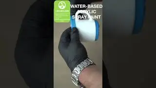 Low odor, water-based acrylic spray paint.