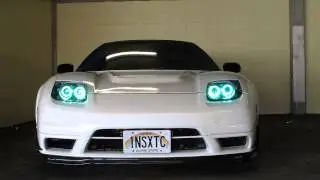 Slow Color Change Acura NSX with 2002+ Headlight Angel Eye LED DRL Multi-color