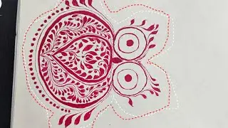 Pecha kolka art / simple #owl kolka art for beginners step by step/ kolka art ✨ 2025
