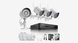 Funlux 4 Channel 1080p HDMI NVR Simplified PoE 4 720p HD Outdoor Indoor Security Camera...