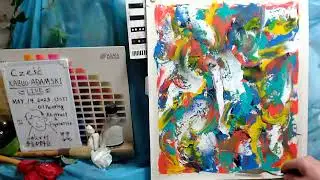 Oil painting  abstract day 1 op1018-1 [LIVE]--  