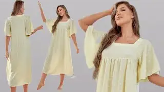 #ملابس#بيتى#SHEIN#فستان حريمى  بيتى منتهى الجمال وبطريقة سهلة جدا