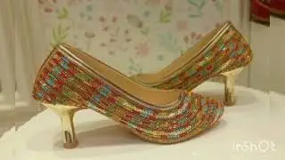 Latest trending bridal #fashion party wear professional Jutti heel sandal design#jute sandal design#