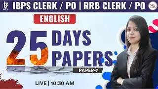 IBPS Clerk & PO 2022 | IBPS RRB Clerk & PO 2022 | English | Paper-7 | Sraya Mahendras