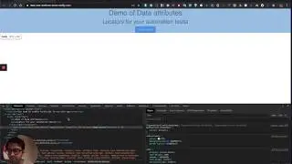 Demo of Selenium IDE data-test attributes selector suggestion.