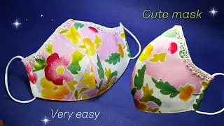 Diy FaceMask✅very easy pattern|breathable cute mask style |mask making ideas|sewing tutorial
