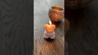 Cute Teddy Bear - Candle Making 🧸🌸 #asmr #satisfying #relaxing #candle #making #lifestyle #shorts