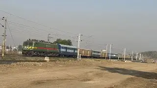 Push-Pull Freight Train with WAG-9 locomotives | Morning cargo trains near Godhni Nagpur