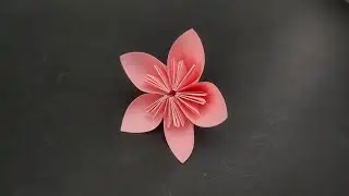How to Make an Origami Flower 🌸 | 5-Petal Paper Flower | Easy Craft Tutorial #shorts 