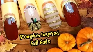 Autumn Nail Design - Pumpkin Inspired Nails 2020