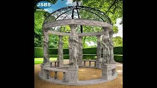 Super luxury sculptures large garden wedding venue chateau decoration marble gazebo