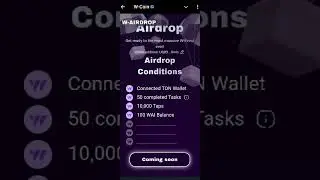Wcoin airdrop, w coin airdrop,tlegram airdrop,#wcoin @airrack