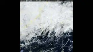 Upper-level southwesterly frontal clouds/low-level northeasterly/rainfall over Taiwan 26 Apr 2025