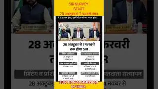 ELECTION COMMISSION SIR SURVEY UPDATE#facts #education #motivation #teacher #gk #news #election