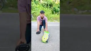 RC remote control white colour car ride video#trending #biral #like