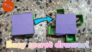 How to make origami secret drawer box? #origami #secretdrawer