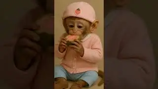 baby Monkey eating guava #babymonkey #shorts