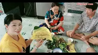 Homemade Vietnamese savory pancake (B&aacute;nh x&egrave;o) - a dish from the Mekong Delta region.