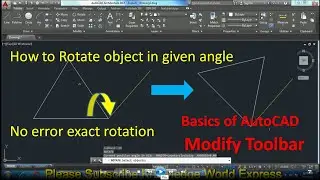 How to rotate object in autocad /rotate the object in clockwise & anticlockwise direction in autocad
