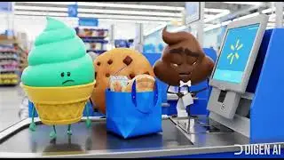 Late Night at Walmart &ndash; Emoji Self Checkout Animated Short by Yehor