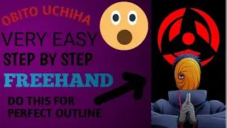 😱🔥How to draw obito uchiha 🔥🔥|🤐 secret to do perfect outline | very easy | step by step