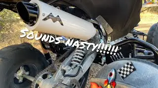 Monster exhaust!! 2021 Raptor 700SE