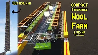 Компактная ферма по производству шерсти Minecraft
