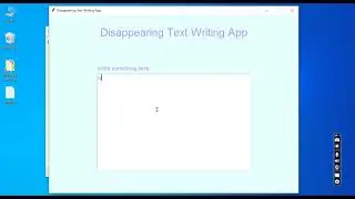 Disappearing Text Writing App
