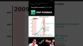 Does investing 100$ monthly in BNP PARIBAS make you rich? #linechart #linechartrace