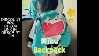 Hatsune Miku Plush Backpack Itabag for Doll Storage Cute Unisex Anime Gift Idea Perfect for Cosplay