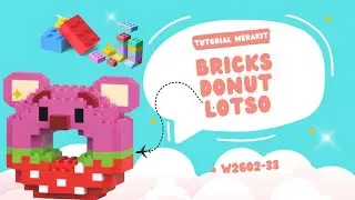 TUTORIAL MERAKIT LEGO BRICKS DONUT [ LOTSO ] 