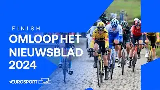 INCREDIBLE RACING! 🤯 | Men's Omloop Het Nieuwsblad 2024 Finish | Eurosport Cycling
