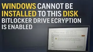 Невозможно установить Windows на этот диск. Шифрование диска Bitlocker включено. #bitlockerdrivee...
