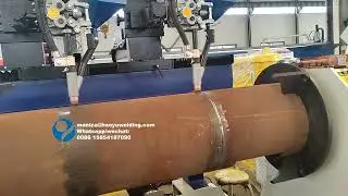 Cylinder submerged arc welding equipment double welding head circular seam welder