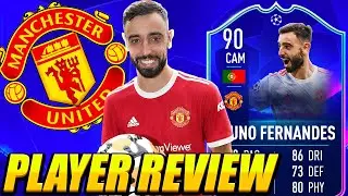 PEN MERCHANT? 👌 90 TOTGS BRUNO PLAYER REVIEW! TOTGS BRUNO FERNANDEZ REVIEW! BEST CAM IN FIFA 22