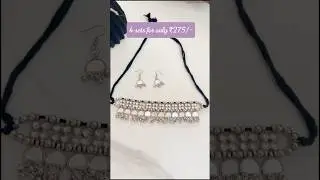 Meesho Oxidized jewellery set under ₹300💸#meesho#meeshofinds #aeshthetic #trendingshorts #viral