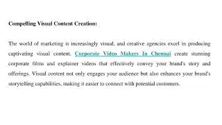Benefits of Approaching a Creative Agency for Your Business Success