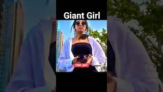 Giant Girl And Tiny Boyfriend #shorts