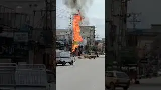 Fire Erupt at ⛽ LPG Gas Filling Shop At Lehtrar Road Islamabad || Pakistan