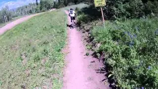 MOUNTAIN BIKE SNOWMASS TOP TO BOTTOM VAPOR TO EASY RIDER COLORADO AUGUST 4 2012