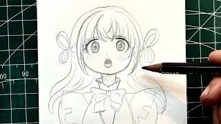 Easy Chibi Girl Sketch | Cute Anime Drawing&rdquo;