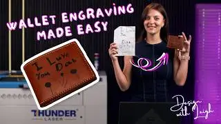 Engraving a Personalized Handwritten Message on a Wallet | Laser Engraved Gift Idea