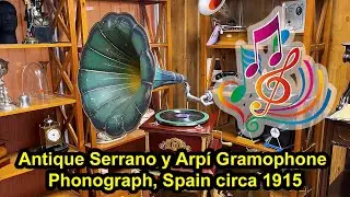 Antique Serrano y Arpi Gramophone Phonograph, Spain circa 1915 (GR E 336 )