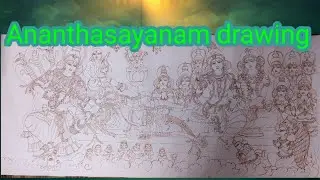 Ananthasayanam Kerala Mural drawing
