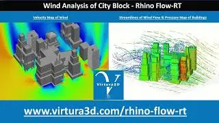 Rhino Flow-RT &mdash; анализ ветрового режима в городском квартале &mdash; комфорт для пешеходов &mdash; 18 августа 2022 г.