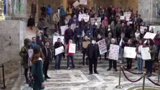 Anti-Trump Inauguration Protest Inside Washington Capitol Building