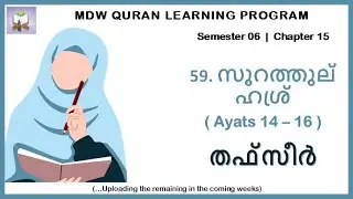 [MDWS06C15] MDW SURAH 59 AL HASHR 14  - 16  -   FILE 02 TAFSEER  MALAYALAM